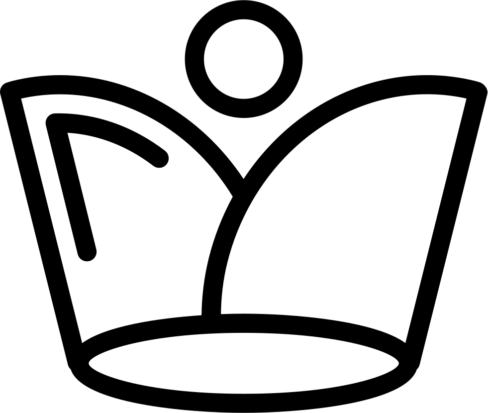 Royal Crown Outline Variant With Circle Shape Comments - Royal Png White Crown (981x830), Png Download