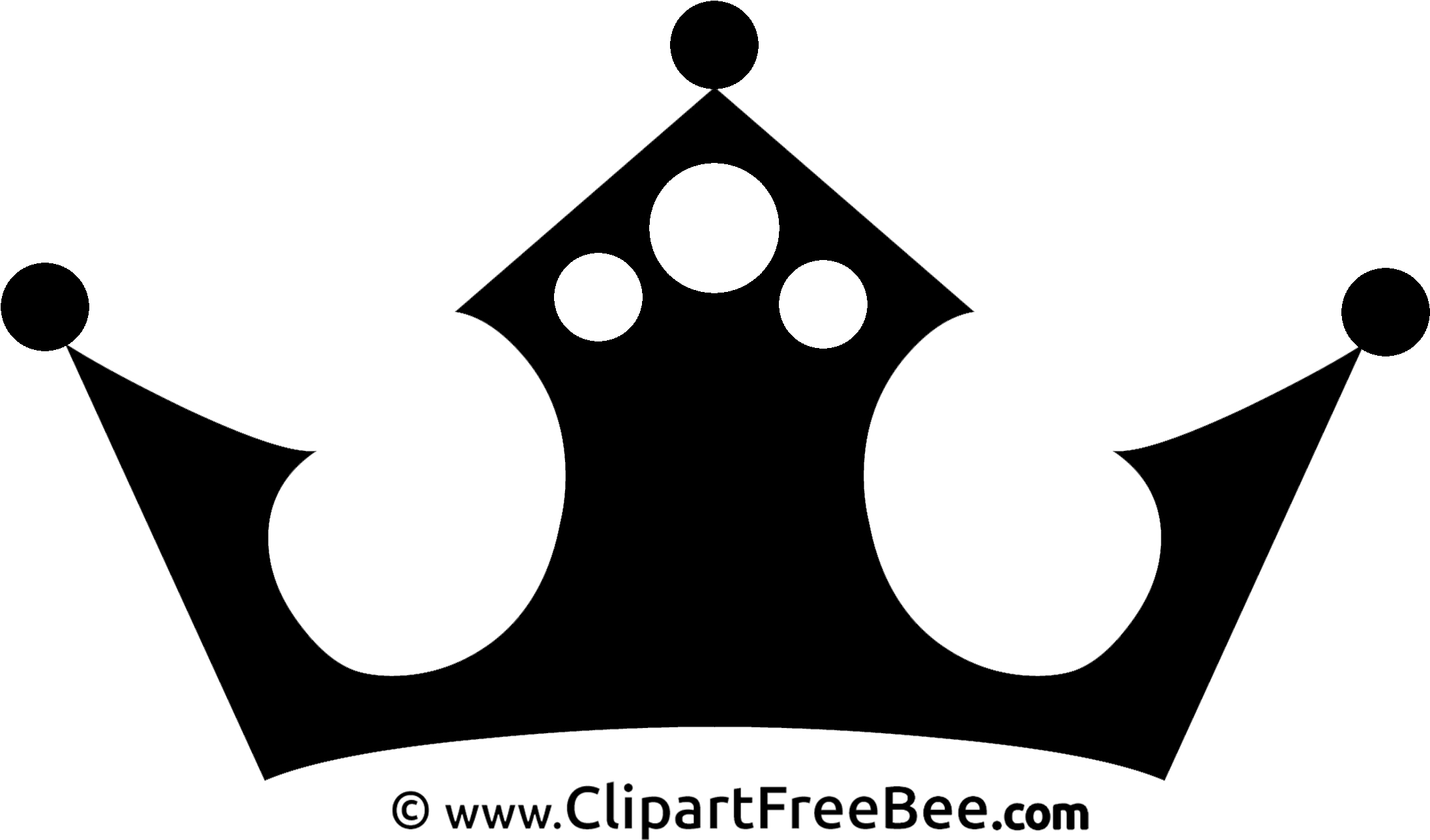 Crown Clip Art Outline Png - Couronne Noir Et Blanc (2551x1843), Png Download