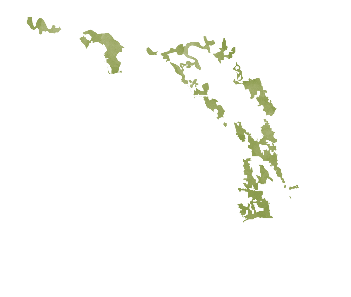 Florida Map Displaying Current Conservation Areas Florida - Florida (1200x1016), Png Download