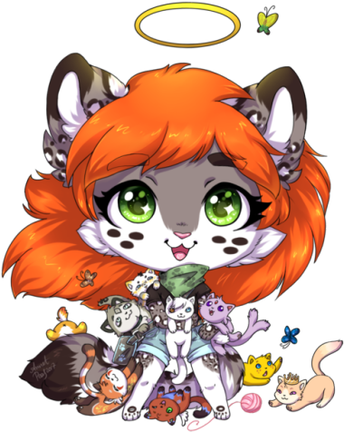 Lil Snow Leopard - Drawing (500x500), Png Download