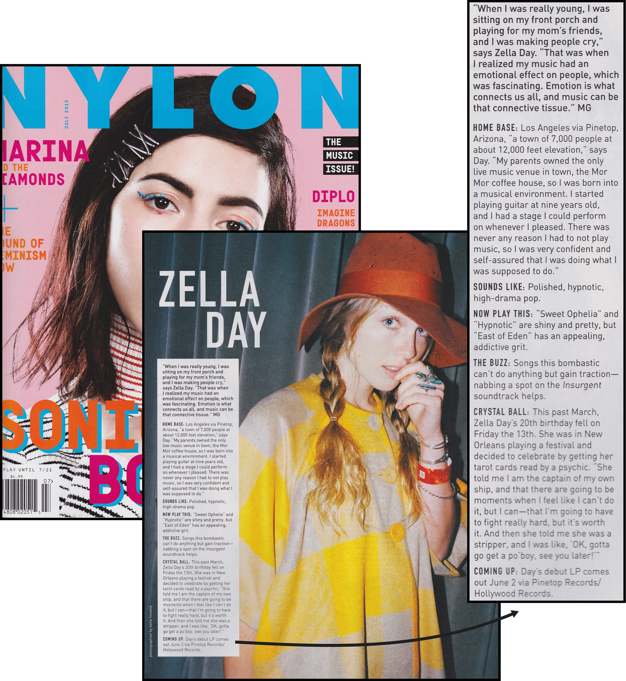 Nylon - Zella Day - Magazine (2000x2176), Png Download