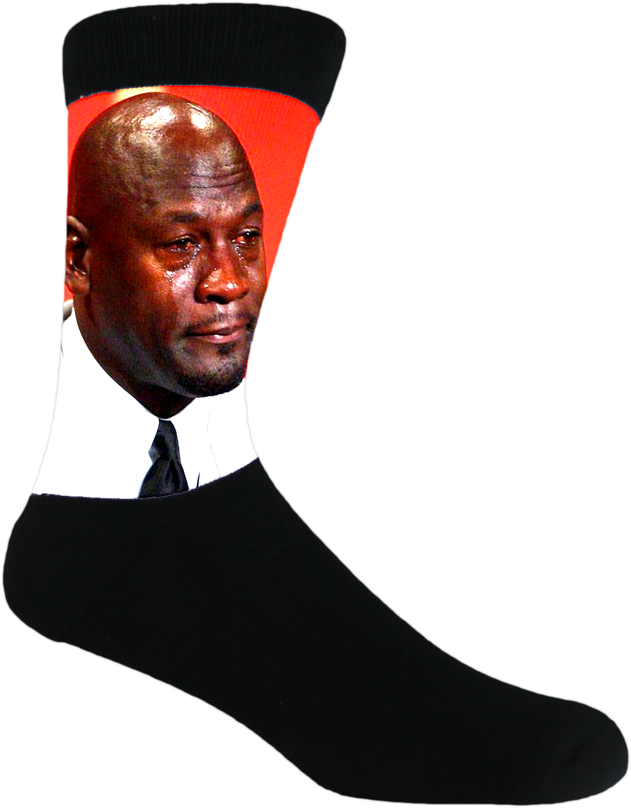 Crying Jordan - Crying Socks (2982x2982), Png Download