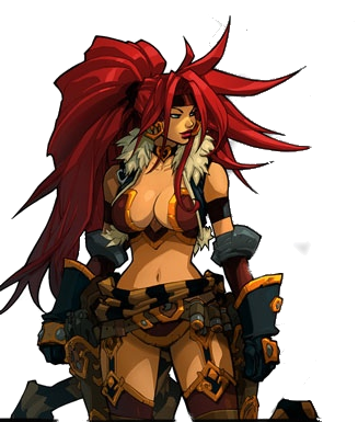 Battle Chasers Monika - Dark Lady Battle Chasers (327x385), Png Download