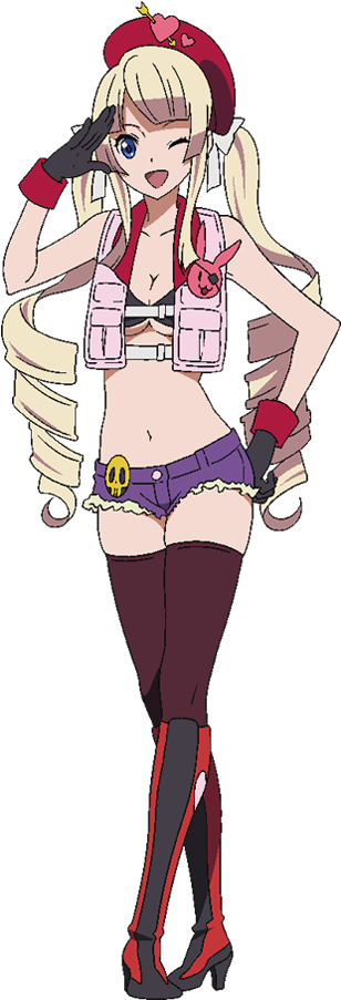 Anime Design - Heavy Object Monica (360x906), Png Download