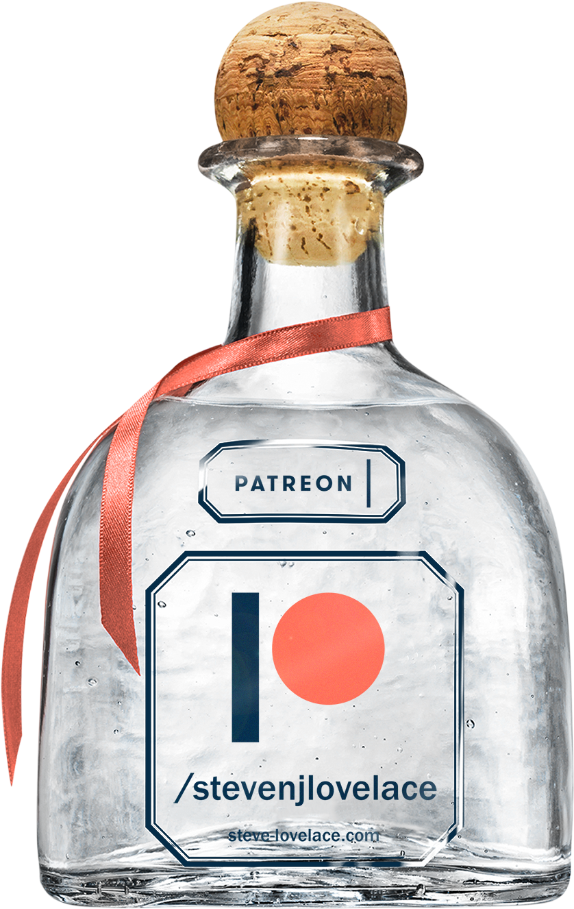 Steve Lovelace Patreon Bottle - Patron Silver Blanco Tequila (1500x1500), Png Download