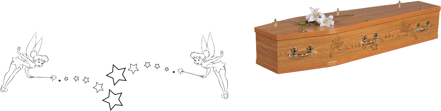 Fairy Dust Coffin Decal - Coffin (1500x637), Png Download