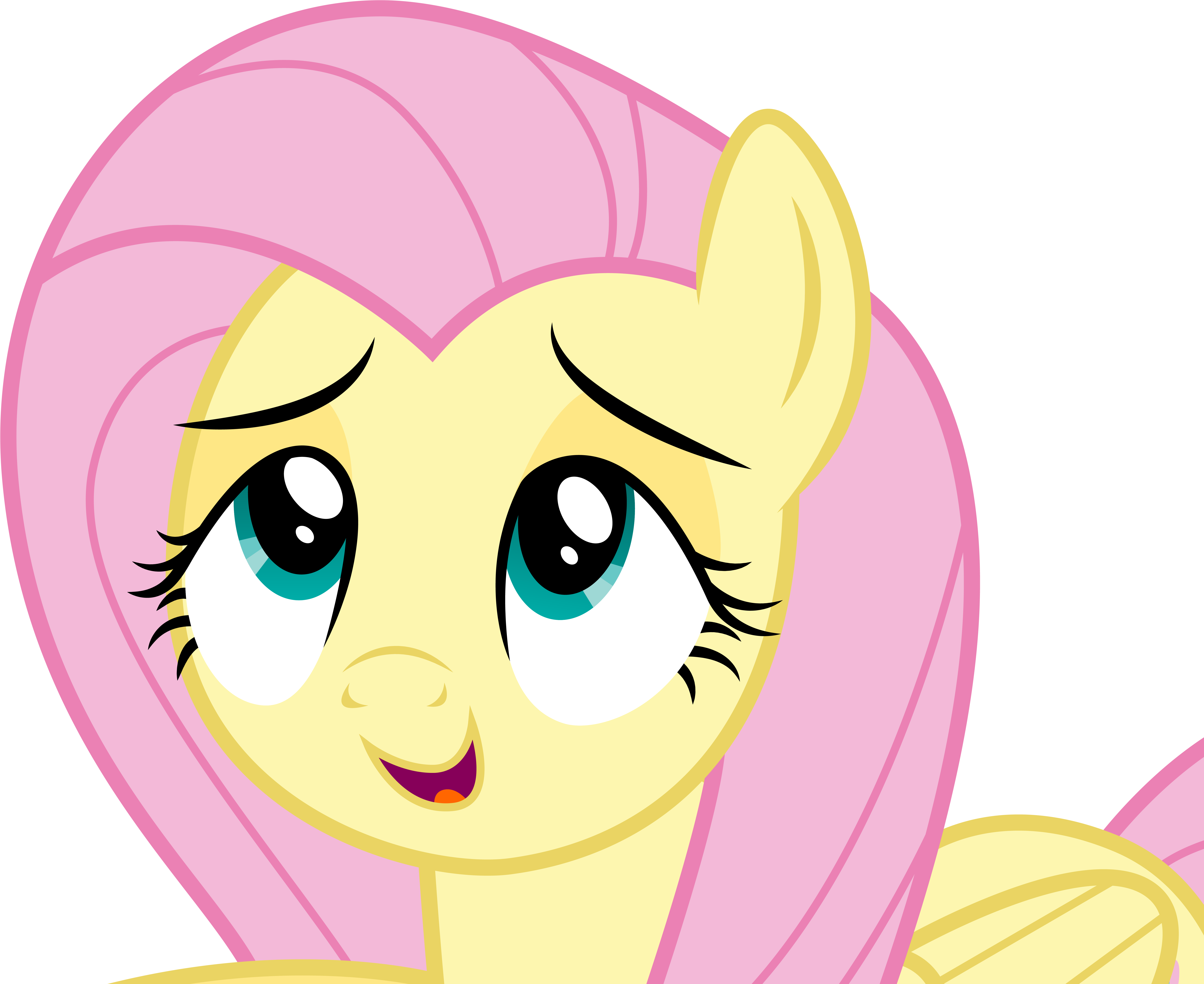 1329557 Safe Solo Fluttershy Simple Bac - Cute Fluttershy For Profile (7243x5917), Png Download