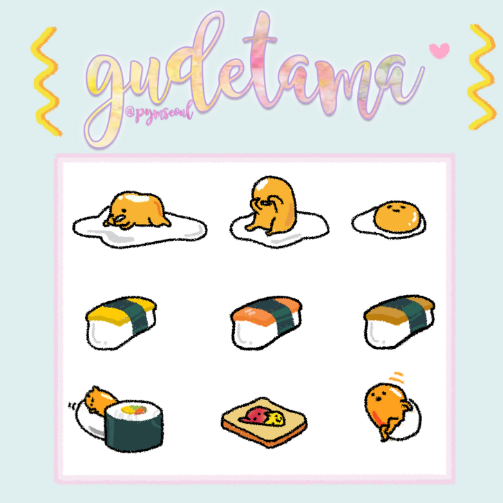 Png - Gudetama - Cartoon (728x728), Png Download