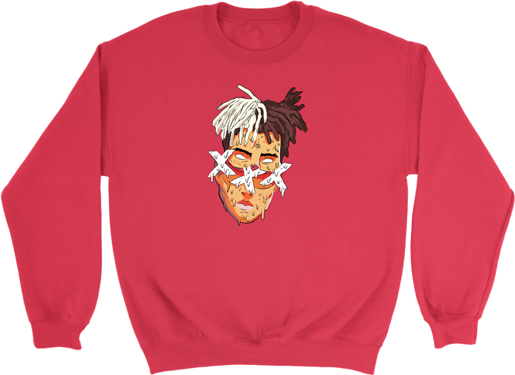Xxxtentacion Face Crewneck - Shirt (1024x1024), Png Download