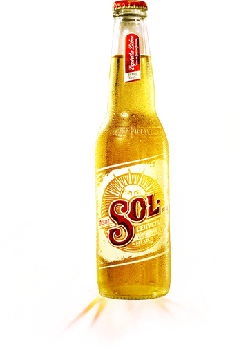 Pretty Well Interchangeable With Corona - Cerveza Sol Botella Png (346x505), Png Download