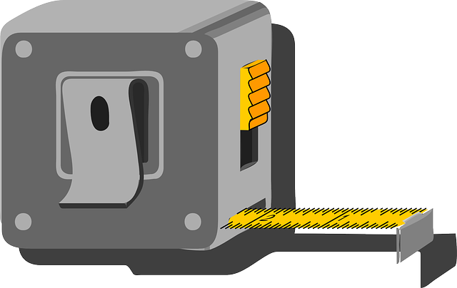 Tools, Construction, Metro, Tape, Measuring, Tool - Measuring Tape Clipart (640x404), Png Download