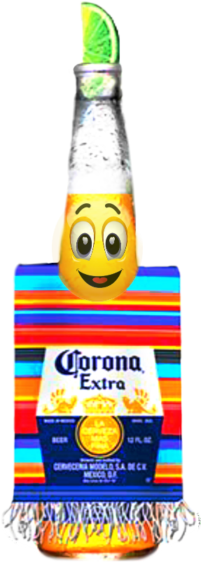 Coronacartoon Corona Beer Fiesta - Corona Extra Poncho Beer Koozie 054ce111 (1024x1024), Png Download
