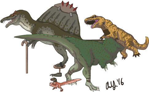 A Dinosaur A Day - Inaccurate Dinosaurs (500x400), Png Download