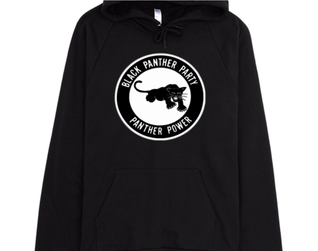 Black Panther Party Original Logo Hoodie Aggravated - Hoodie (1368x855), Png Download