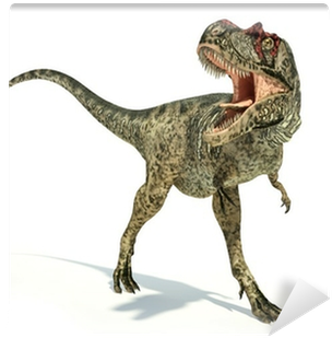 Albertosaurus Dinosaur, Photorealistic Representation, - Albertosaurus Dinosaur On White Background Canvas Art (400x400), Png Download