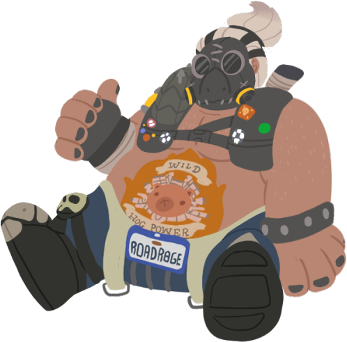 Here's That Roadhog Doodle On Its Own Bless This Big - Cartoon (500x500), Png Download