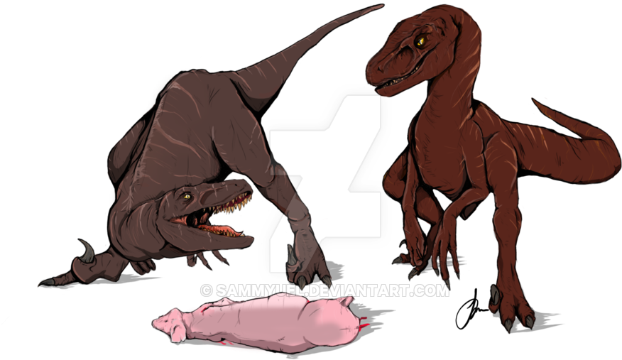 Velociraptor Premade By Maytitan - Attack On Raptor (1024x576), Png Download