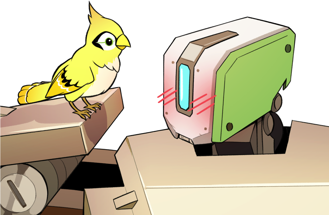 #bastion And #roadhog Drawn For @tgntv - Cartoon (1080x720), Png Download