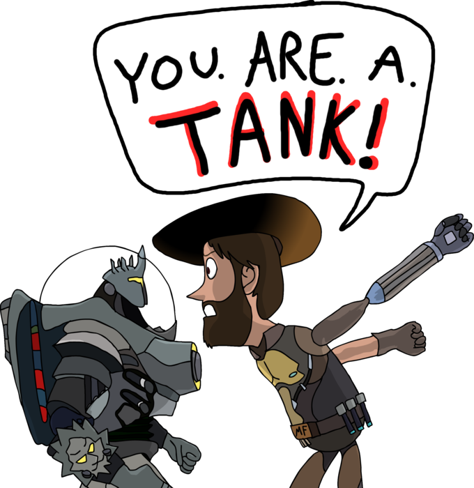 2 - Reinhardt X Mccree (680x700), Png Download