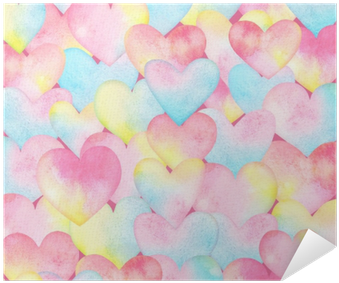 Watercolor Background With Hearts In Pastel Tender - Fondos Tiernos Para Tarjetas De Invitacion (400x400), Png Download
