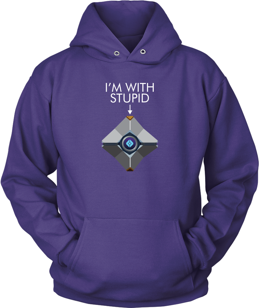Destiny Ghost I'm With Stupid Hoodie - Power And Know Things (1024x1024), Png Download