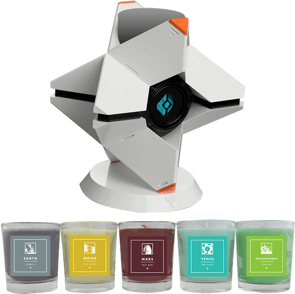 Ghost Candle Holder Material Candles Set Of - Eb Games Destiny 2 Ghost (600x600), Png Download