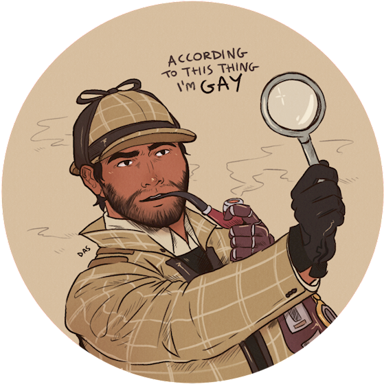 Sherlock Holmes Mccree Skin Fanart (500x500), Png Download