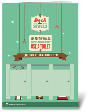 Deck The Stalls - Greeting Card (350x396), Png Download