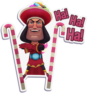 Shrek Sugar Fever Messages Sticker-3 - Shrek Sugar Fever Farquaad (408x408), Png Download