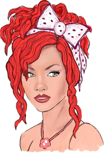 Rihanna Drawing Png By Badgurlhere On Deviantart Png - Drawing (400x603), Png Download