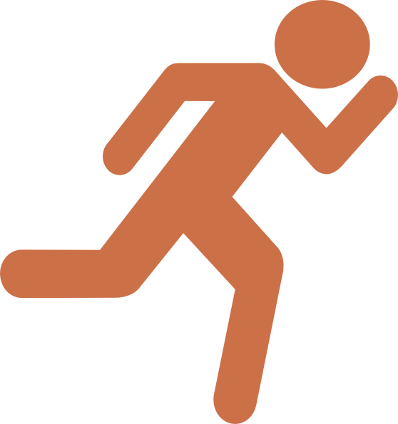 Small - Stick Man Running Clipart (558x595), Png Download