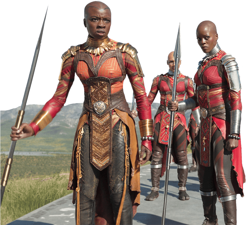 Rihanna In W Magazine, Steven Klein - Black Panther Ayo And Okoye (842x767), Png Download