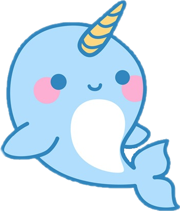 Whale Cute Kawaii Banner Royalty Free Library - Imagenes Tumblr Kawaii Png (351x411), Png Download