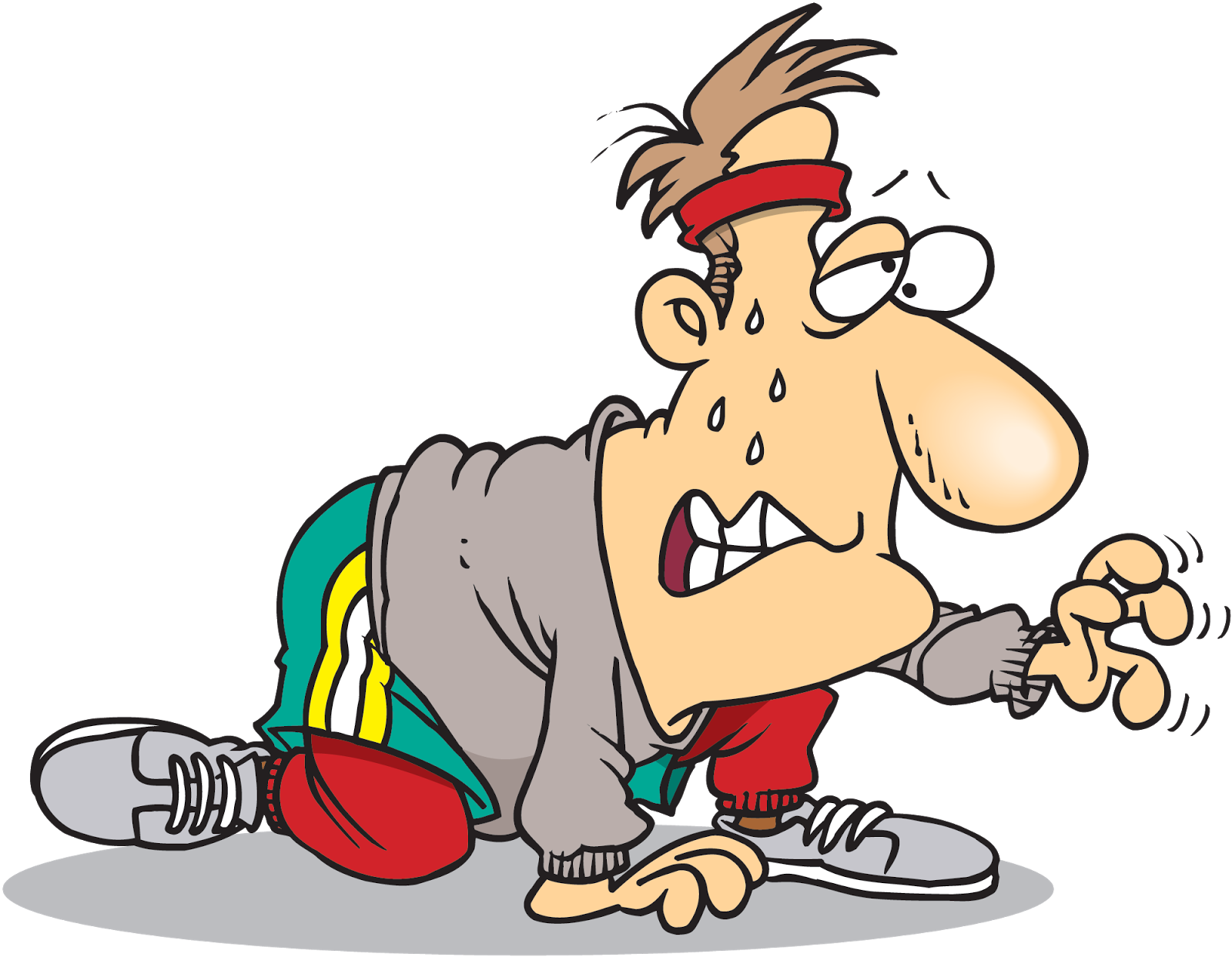 Running Man - Tired Runner Clipart (1600x1243), Png Download