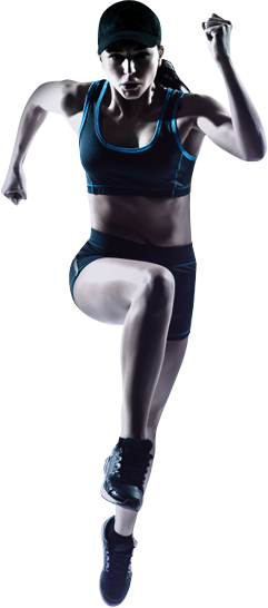 Woman Runner Png - Sprinting Woman (241x546), Png Download