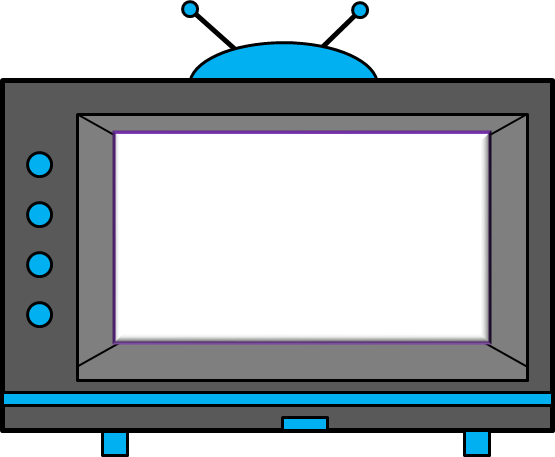 Pencil And In Color - Frame Tv Clip Art (555x457), Png Download