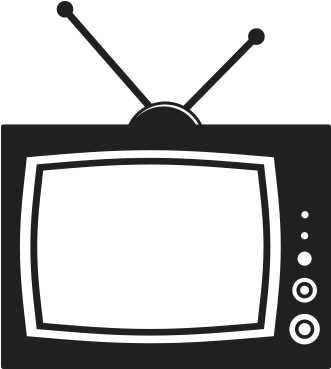 *new - “ - Retro Tv Silhouette (361x391), Png Download