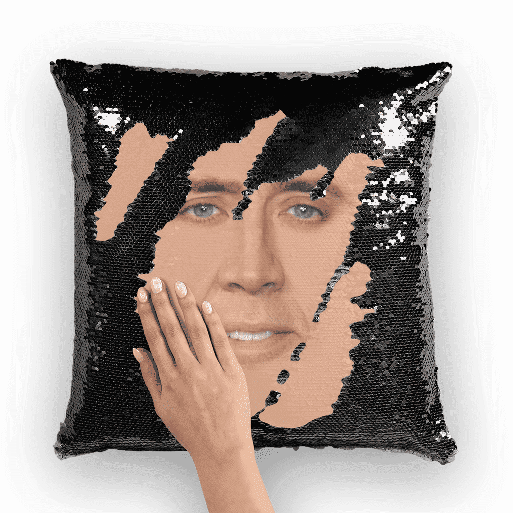 "cage Face ﻿sequin Cushion Cover\ - Cushion (1024x1024), Png Download