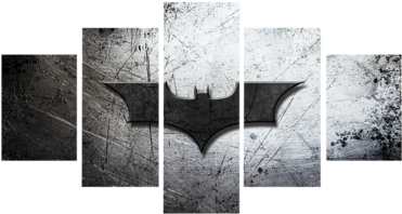 Batman Symbol Canvas Wall Art - Samsung Note 5 Flip Wallet Case Cover (400x400), Png Download