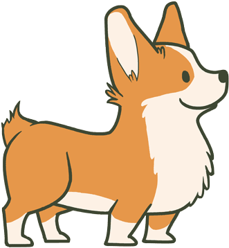 Corgi Clipart Transparent Background - Corgi Drawing (500x386), Png Download