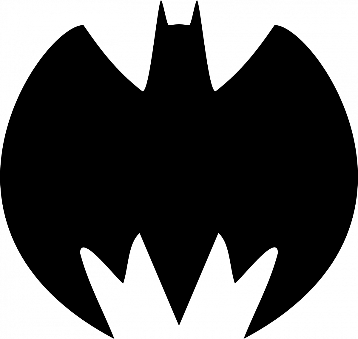 Weird Batman Symbol - Batman Logo Frank Miller (1200x1138), Png Download