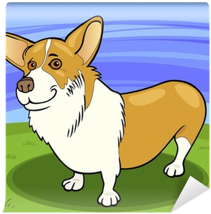 Pembroke Welsh Corgi Dog Cartoon Illustration Wall - Dog (400x400), Png Download