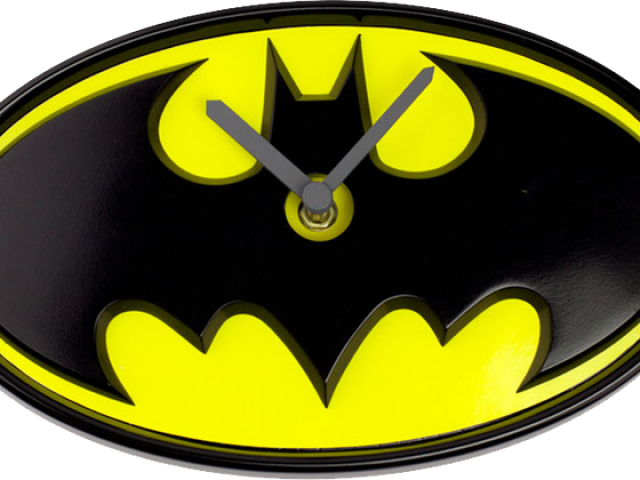 Batman - Logo Wobble Clock - Homegardenpets (640x480), Png Download