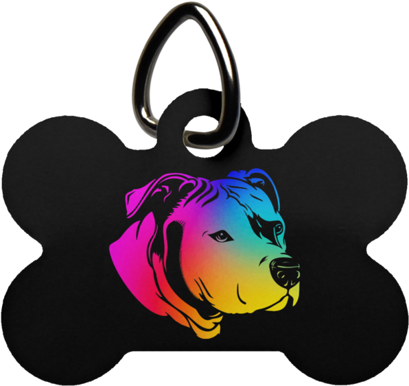 Pit Bull Dog Bone Pet Tag - Pet Tag (600x600), Png Download