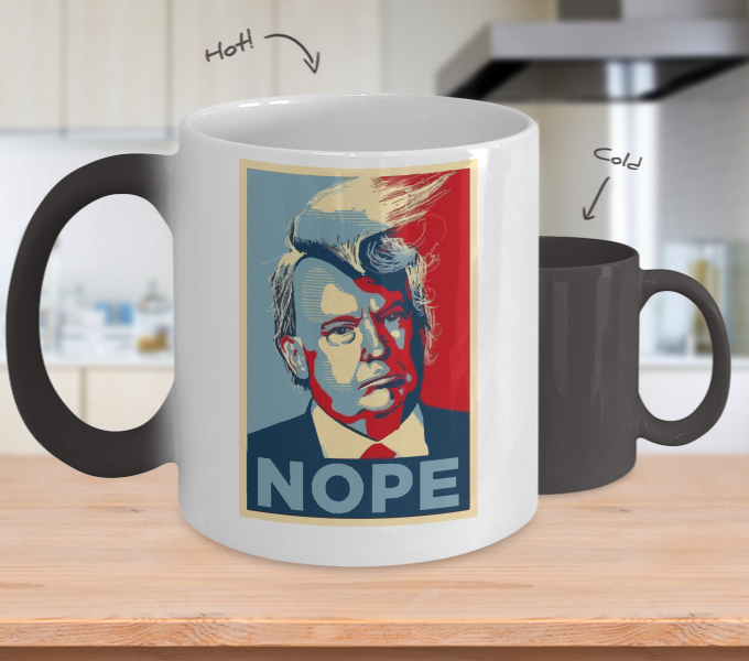 Nope Donald Trump Hair Color Changing Mug - Thanks Dad For Not Pulling Out Mug (680x600), Png Download