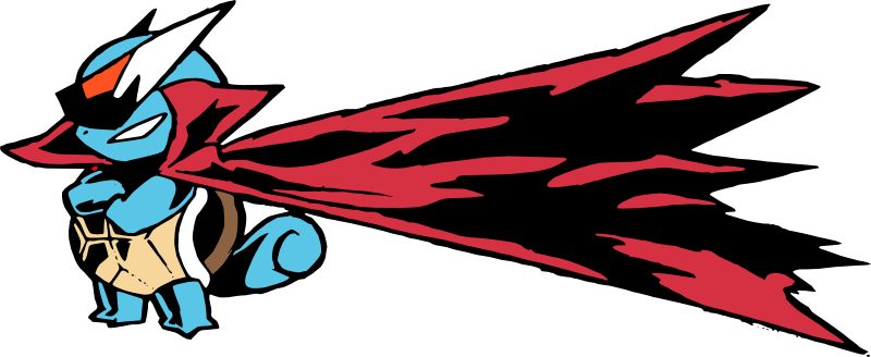 Comment Picture - Squirtle With Glasses Gurren Lagann (800x328), Png Download