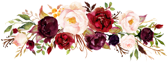 Floral Freetoedit - Floral Marsala Png (596x240), Png Download