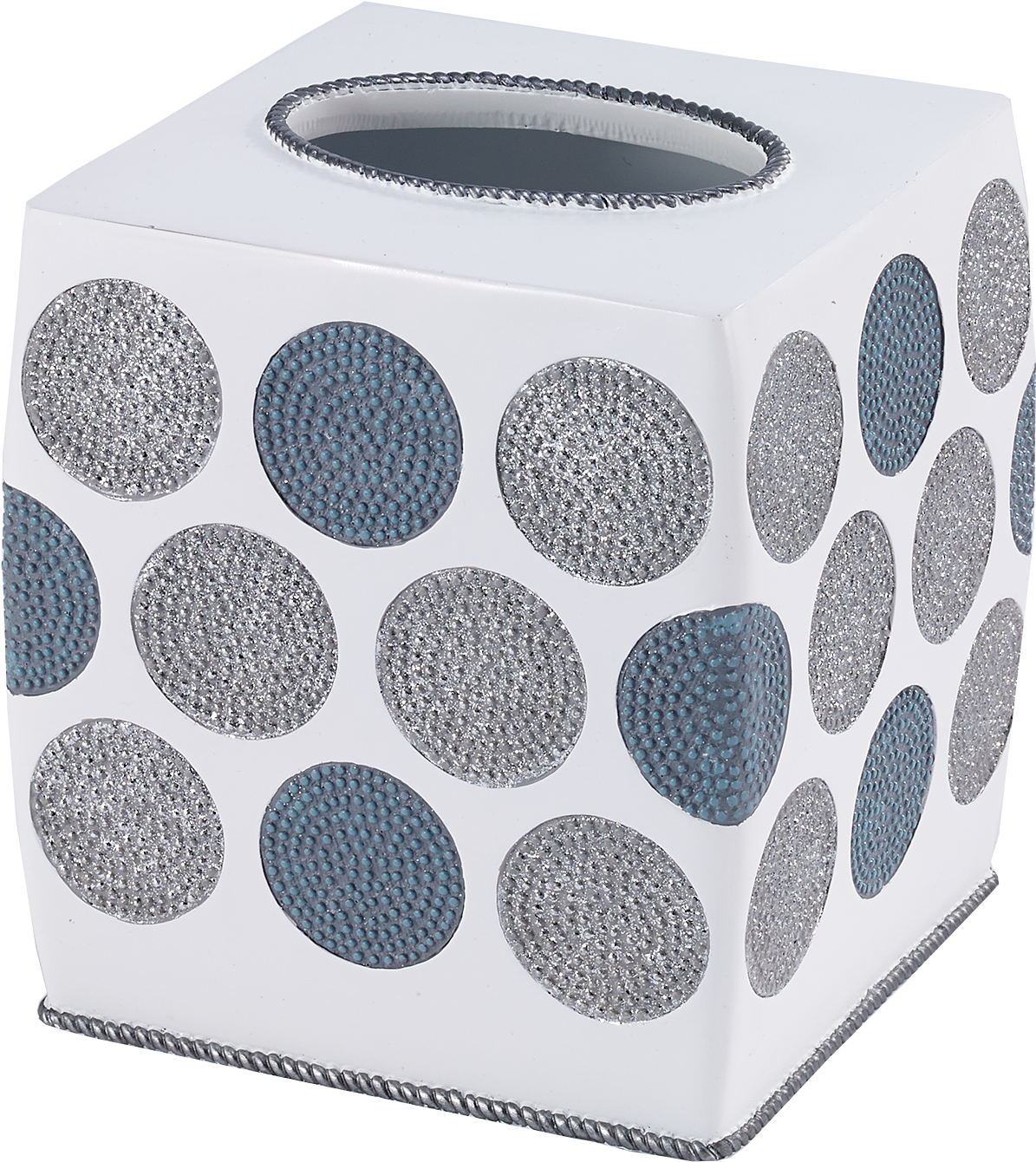 White - Avanti Dotted Circle Tissue Cover - Tissue Cover (1800x1800), Png Download