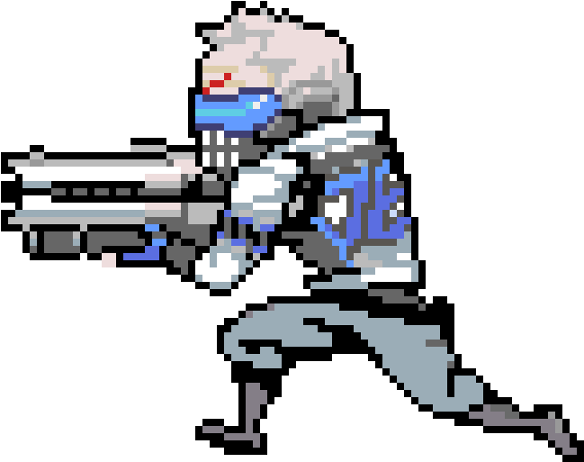 76 Bone - Soldier 76 Pixel Art (664x528), Png Download