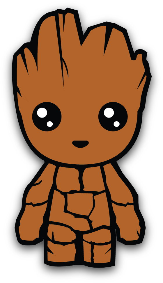 Baby Groot Sticker (1000x1414), Png Download